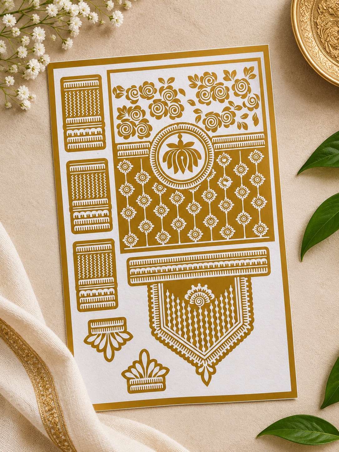 Bridal golden stickers (2 )